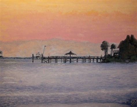 sunrise  sandsprit park original painting    mattted prints