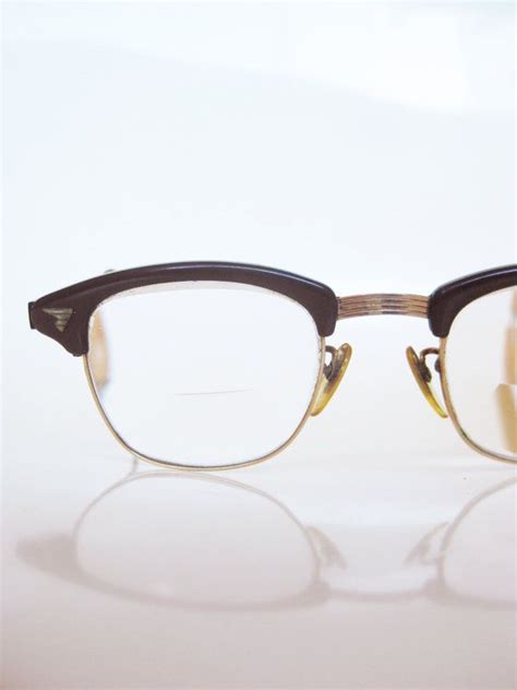 1950s american optical horn rim glasses eyeglasses 50s gold fill