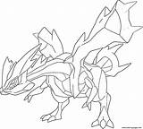 Kyurem Pokemon Yin Imprimer sketch template