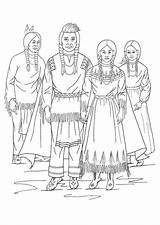 Coloring Native Indianer Indios Indianen Colorare Kleurplaat Malvorlage Indiani Nez Indien Perce Indian Indians Dibujos Indiens Ausdrucken Kleurplaten Tribus Ausmalbild sketch template