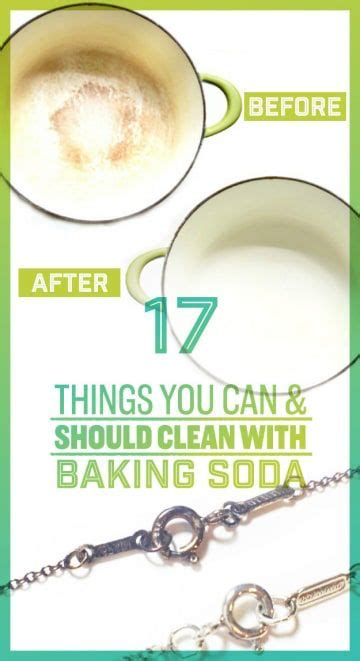 clever ways  clean   baking soda  images