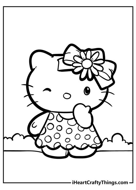 kitty coloring pages cute