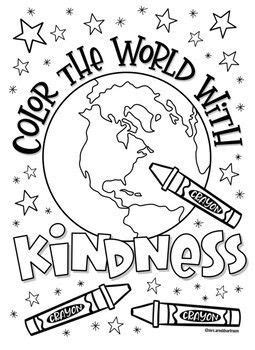 printable kindness coloring pages  children  students
