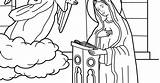 Annunciation Mary Angel Coloring Virgin Pages sketch template