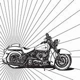 Davidson Motorbike Babadoodle Coloriages sketch template