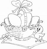 Easter Basket Egg Coloring Eggs Pages Embroidery Lineart sketch template