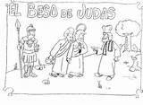 Judas Beso Semana Puzzles Cristianos sketch template