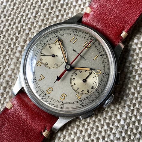 vintage longines zn steel chronograph center minutes recorder wristw hashtag  company