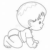Crawling Doraemon sketch template