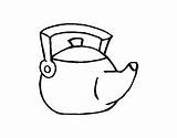 Kettle Traditional Coloring Coloringcrew sketch template