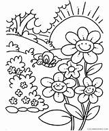 Coloring4free Flower sketch template