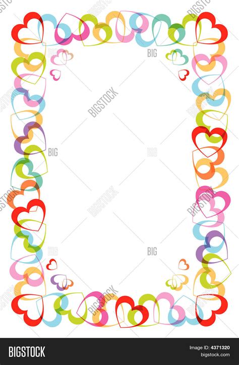 valentine border vector photo  trial bigstock