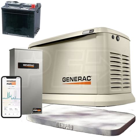 generac guardian egd  kit  kw standby generator system  service disc ac shedding