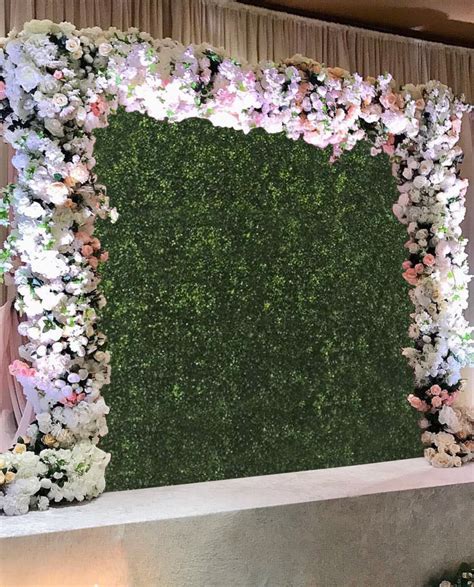 Flower Grass Wall Arrangements And Wedding Backdrop Flower