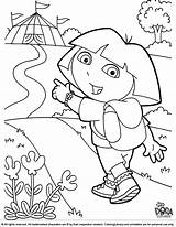 Coloring Explorer Dora Pages Back sketch template