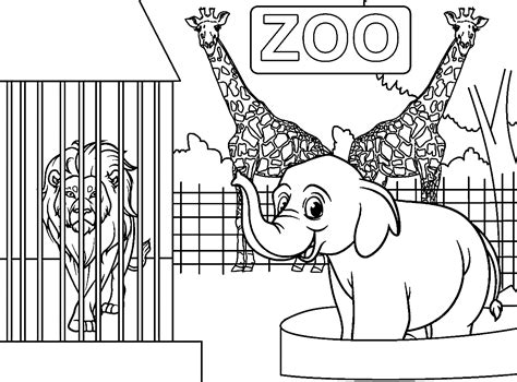 zoo coloring page printable   stephen joseph gifts zoo animal