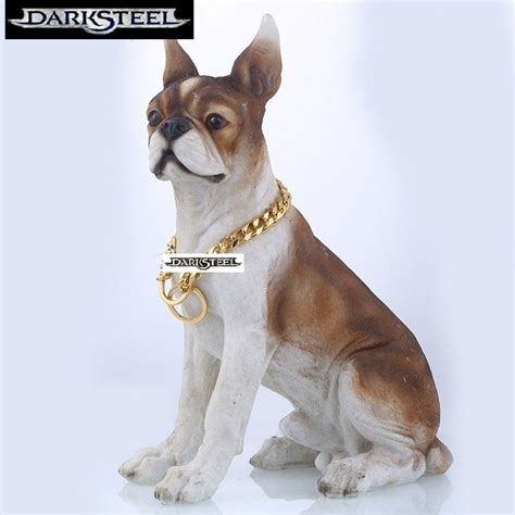 collar cadena para perro estilo acero dorado 13mm 50cms