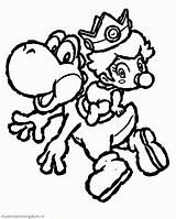Coloring Daisy Princess Mario Library Clipart Rosalina Peach Baby Pages sketch template