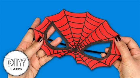 spiderman mask paper craft fast  easy diy labs youtube