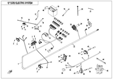 diagram  cfmoto zforce  sport cfus  electric system    cfmoto usa parts