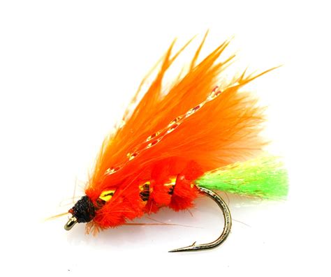 essential fly orange viva straggle mini lure fishing fly