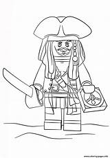 Jack Coloring Lego Sparow Pirates Pages Printable Print sketch template