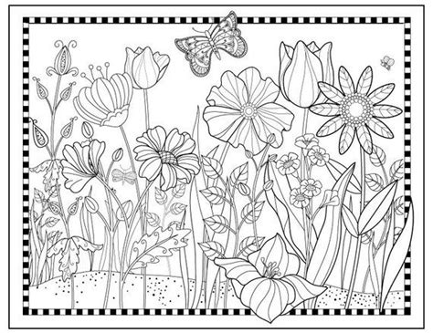 flower garden coloring pages printable  wallpaper