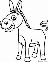 Mule Coloring Coloringall sketch template