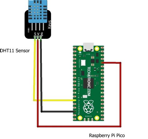 interfacing dht  raspberry pi pico raspi pico  dht sensor