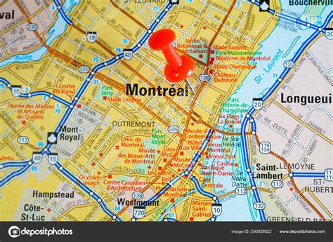 montreal canada mapa fotografia de stock  aallm
