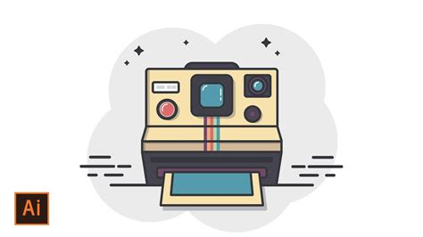 How To Draw A Polaroid Camera Step By Step