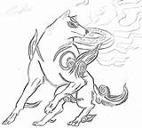 Okami Amaterasu sketch template