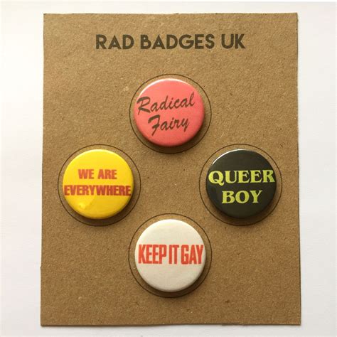 gay pride 4 button badges lgbt rights pins vintage remake etsy