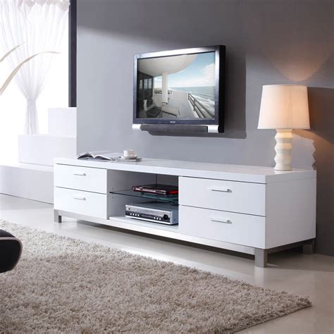 white modern tv stand modern style tv stand   satin white finish accommodates  tv sizes