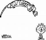 Hobbes Calvin Coloring Pages Tiger Pouncing Clipart Hugging Imgur Comic Watterson Bill Single Boy Comics Intent Exit Layer Tattoo Pounce sketch template