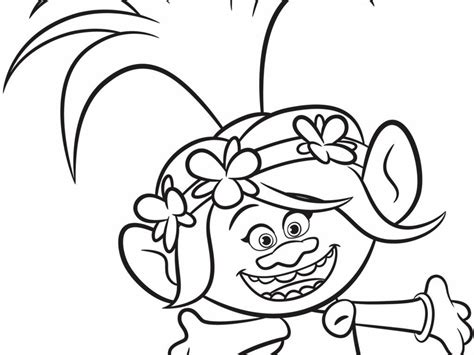 queen poppy coloring page coloring pages