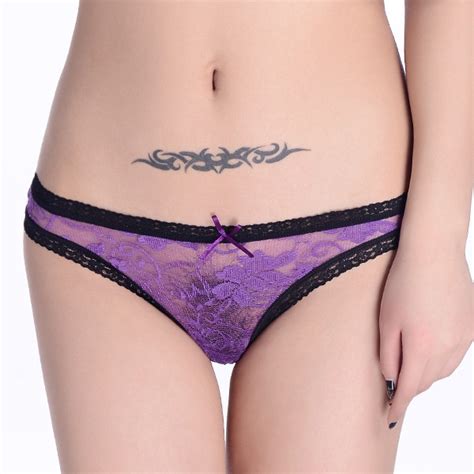 Ovo Full Lace Women Underwear See Trough Low Rise Panties 6 Colors