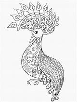 Peacock Coloring Pages Adult Drawing Advanced Printable Outline Color Animal Colouring Doodles Bird Owl Pdf Holiday Adults Print Coloringbay Getdrawings sketch template