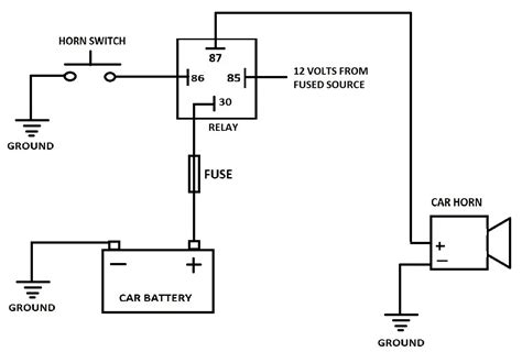 car horn relay wiring diagram  orla wiring