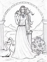 Aphrodite Goddess Afrodite Deusa Sjostrand Mitologia Grega Afrodita Diosa Griega Diosas Leyenda Griegos Mythologie Dover Grec Deuses Grecque Dioses Hades sketch template