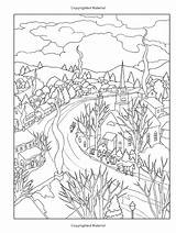 Coloring Books Scenes Haven Creative Winter Pages Adult Book sketch template