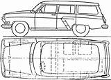 Gaz Estate Blueprints M22 Volga Wagon 1956 Wolga Blueprint Topworldauto Blueprintbox sketch template