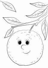 Orange Coloring Pages Cartoon Print Character Printable Color Oranges Kids Drawing Categories sketch template