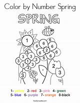 Spring Coloring Pages Color Number Worksheets Printable Kindergarten Numbers Print Preschool Noodle Books Red Template Toddler Twisty Comments sketch template