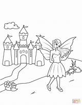 Fairy Coloring Castle Pages Printable Near Drawing Categories sketch template