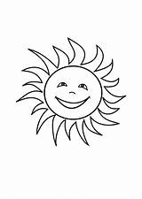 Sun Coloring Pages Kids Printable Preschoolers Colouring Color Sunset Ocean Print Getcolorings Bestcoloringpagesforkids sketch template