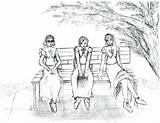 Park Bench Sketch Drawing Sketches Paintingvalley Doodle sketch template