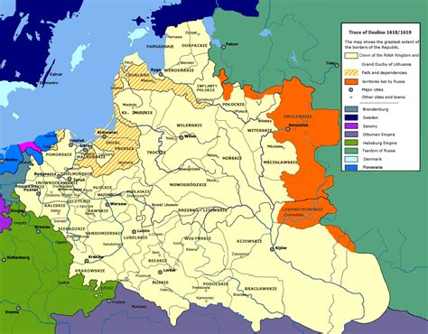 map of poland lithuania at its greatest extent following
