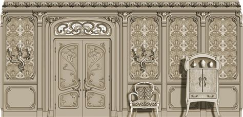 art nouveau doors designed  agrell architectural carving