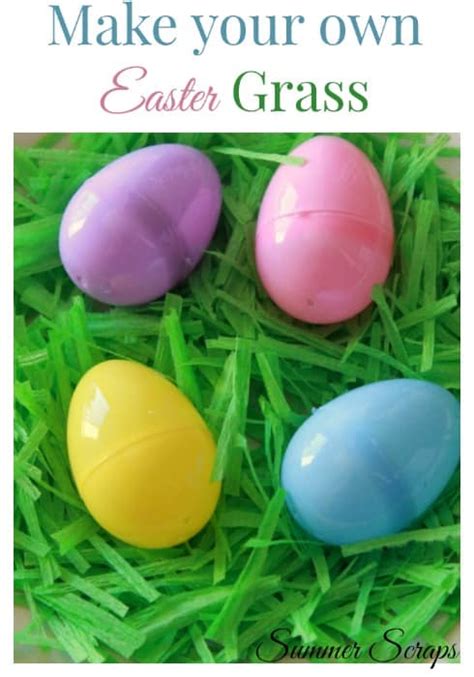 diy paper easter grass  crafty blog stalker